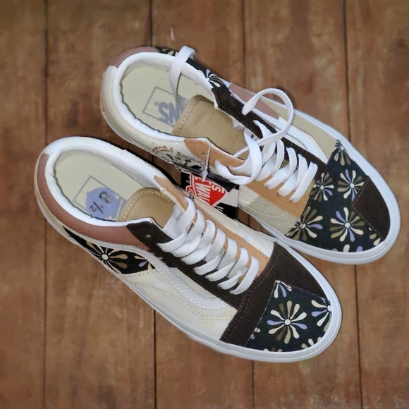 Brown Patchwork Vans - Picture 3 of 8